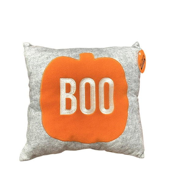 Happy Halloween BOO Pumpkin Throw Pillow 15.5" x 15.5"