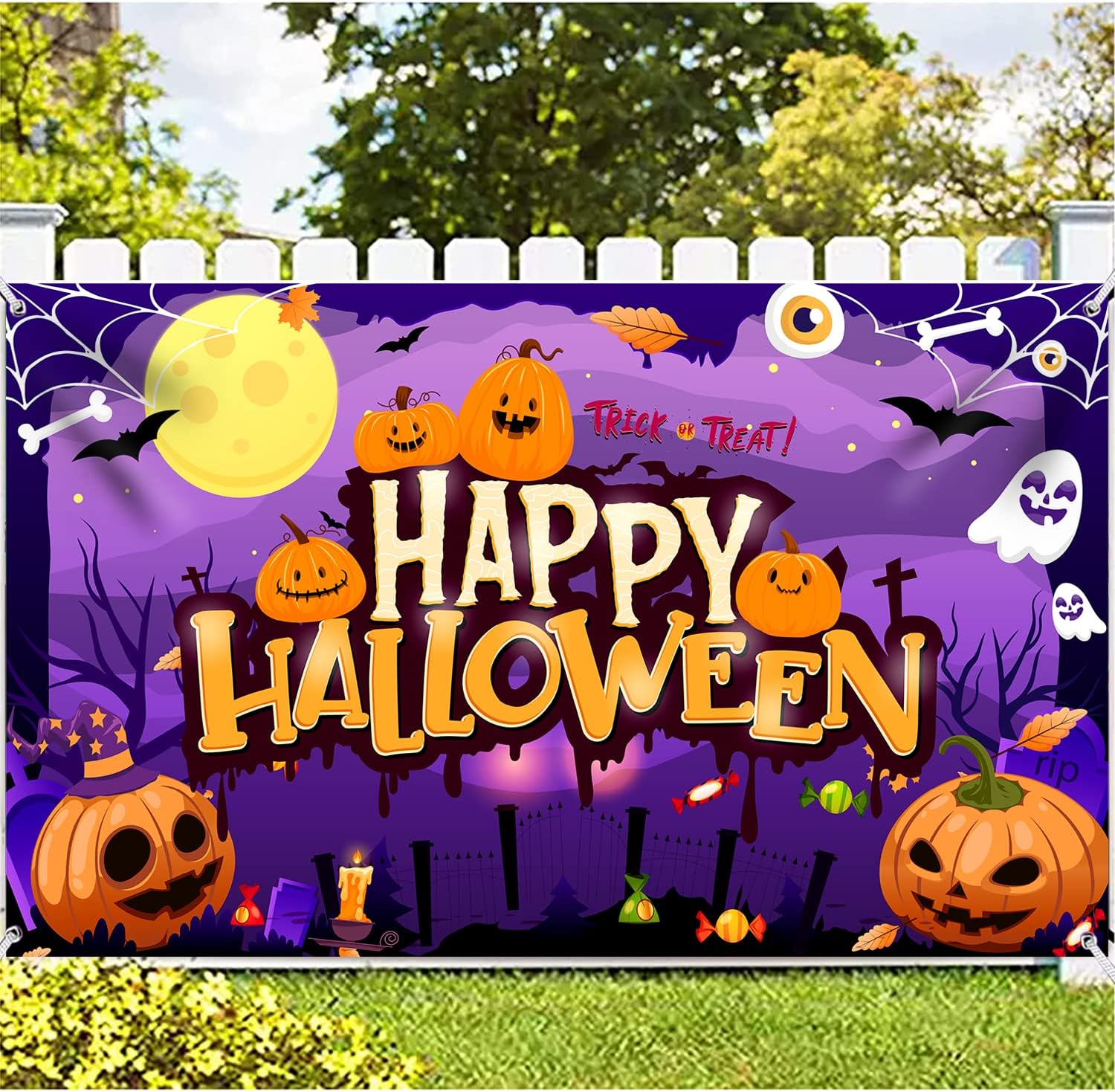 Happy Halloween Backdrop Large 71 X 43 for Photography and Outdoor