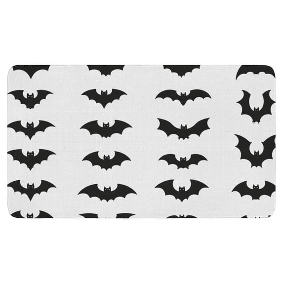Happy Halloween Bat Door Mat,Home Decor Indoor Outdoor 17x30 Inch Ghost Boo Spooky Floor Mats for Kitchen Nursery Floor Entryway Rug