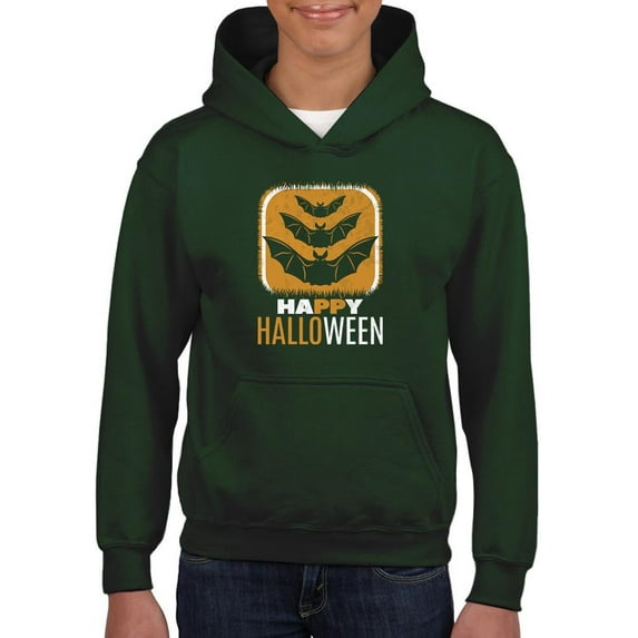 Happy Halloween Bat Stack Hoodie Juniors -Image by Shutterstock, x-Large