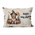 thumbnail image 1 of Happy Halloween Beagle Witches Hat Pumpkin Carving Pillow Cushion Double Sided Beagles Dog Lover Gifts Idea Throw Pillow - 02019, 1 of 4