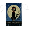 thumbnail image 1 of Happy Halloween Black Cat Moon Double Sided House Flag 28 x 40 inch Decorative Yard Flag for Outdoor, 1 of 4
