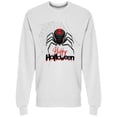 thumbnail image 1 of Happy Halloween Black Widow Sweatshirt Men -Image by Shutterstock, Male 3X-Large, 1 of 2