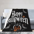 thumbnail image 1 of Happy Halloween Blanket Fall Pumpkin Fleece Throw Blanket Fuzzy Plush Super Soft Cozy Warm Halloween Spider Web Decor Blanket Gifts for Boys Girls Kids Women 40"X50", 1 of 6