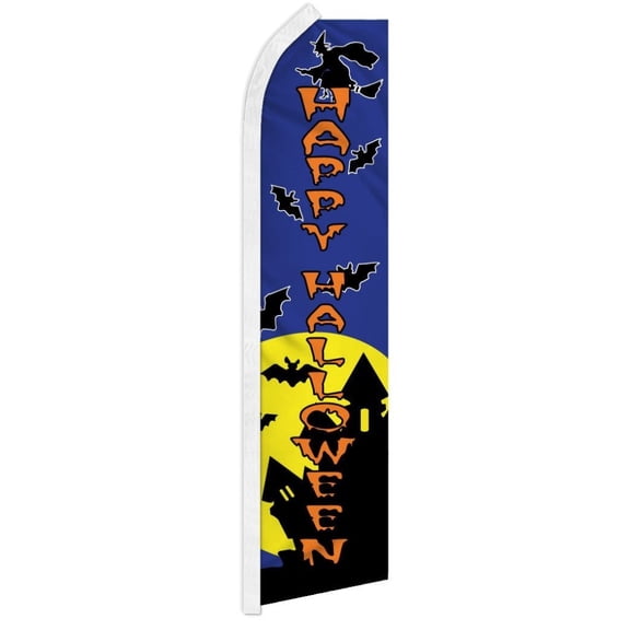 Happy Halloween (Blue) Super Flag