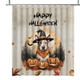 thumbnail image 1 of Happy Halloween Bull Terrier Witches Hat Pumpkin Carving Shower Curtain Bully Dog Lovers Gifts Idea Waterproof Bathroom Bathtub Curtain - 02019, 1 of 5