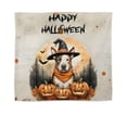 thumbnail image 1 of Happy Halloween Bull Terrier Witches Hat Pumpkin Carving Tapestry Bully Dog Lovers Gifts Idea Wall Hanging Backdrop Home Decor - 02019, 1 of 5