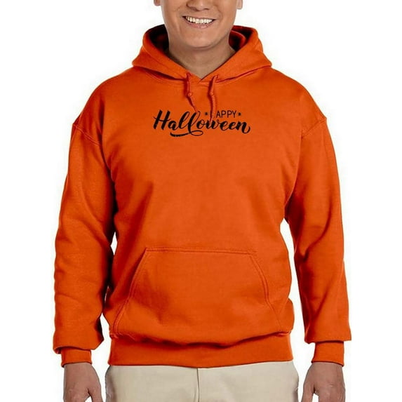Happy Halloween Calligraphy. Hoodie Men -Image by Shutterstock, Male 4X-Large