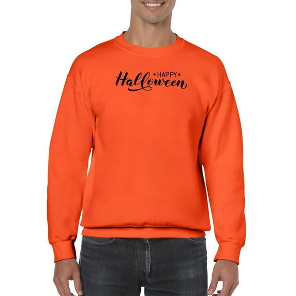 Happy Halloween Calligraphy. Sweatshirt Men -Image by Shutterstock, Male 3X-Large