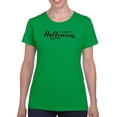 thumbnail image 1 of Happy Halloween Calligraphy T-Shirt Women -Image by Shutterstock, Female 3X-Large, 1 of 4