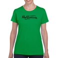 thumbnail image 1 of Happy Halloween Calligraphy T-Shirt Women -Image by Shutterstock, Female Medium, 1 of 4