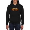 thumbnail image 1 of Happy Halloween! Candycorn Text Hoodie Juniors -Image by Shutterstock,  x-Large, 1 of 4