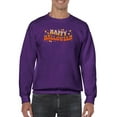 thumbnail image 1 of Happy Halloween! Candycorn Text Sweatshirt Men -Image by Shutterstock, Male 5X-Large, 1 of 4
