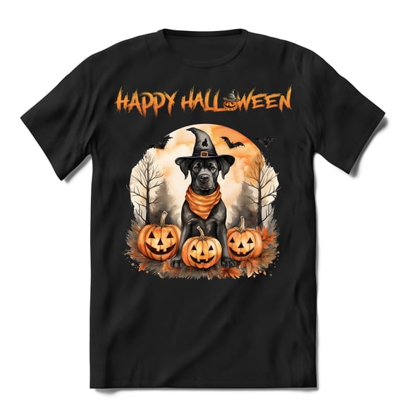 Happy Halloween Cane Corso Witches Hat Pumpkin Carving Shirt T-shirt Unisex Merch Italian Mastiff Dog Lover Gifts Idea - 02019