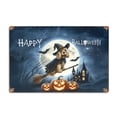 thumbnail image 1 of Happy Halloween Cocker Spaniel Witch Pumpkins Bats Horizontal Metal Aluminum Sign Cockers Dog Lover Gifts Wall Art Home Decor - 13012, 1 of 5