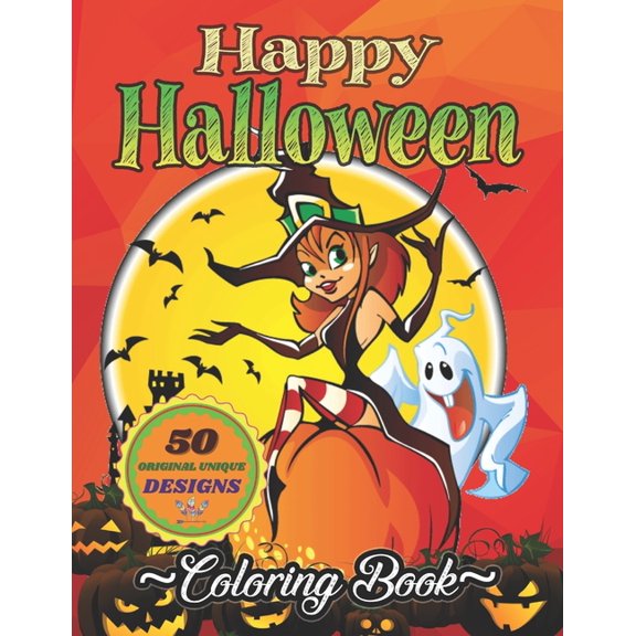 Happy Halloween Coloring Book: An Adult Coloring Book (Paperback)