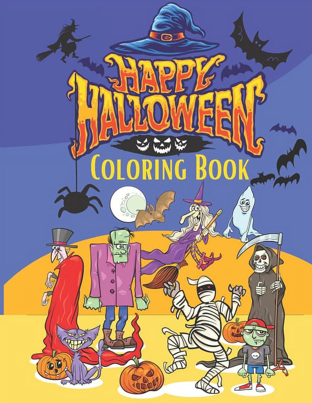 Happy Halloween Coloring Book: A Funny, Horror, Scary, Zombie Anti ...