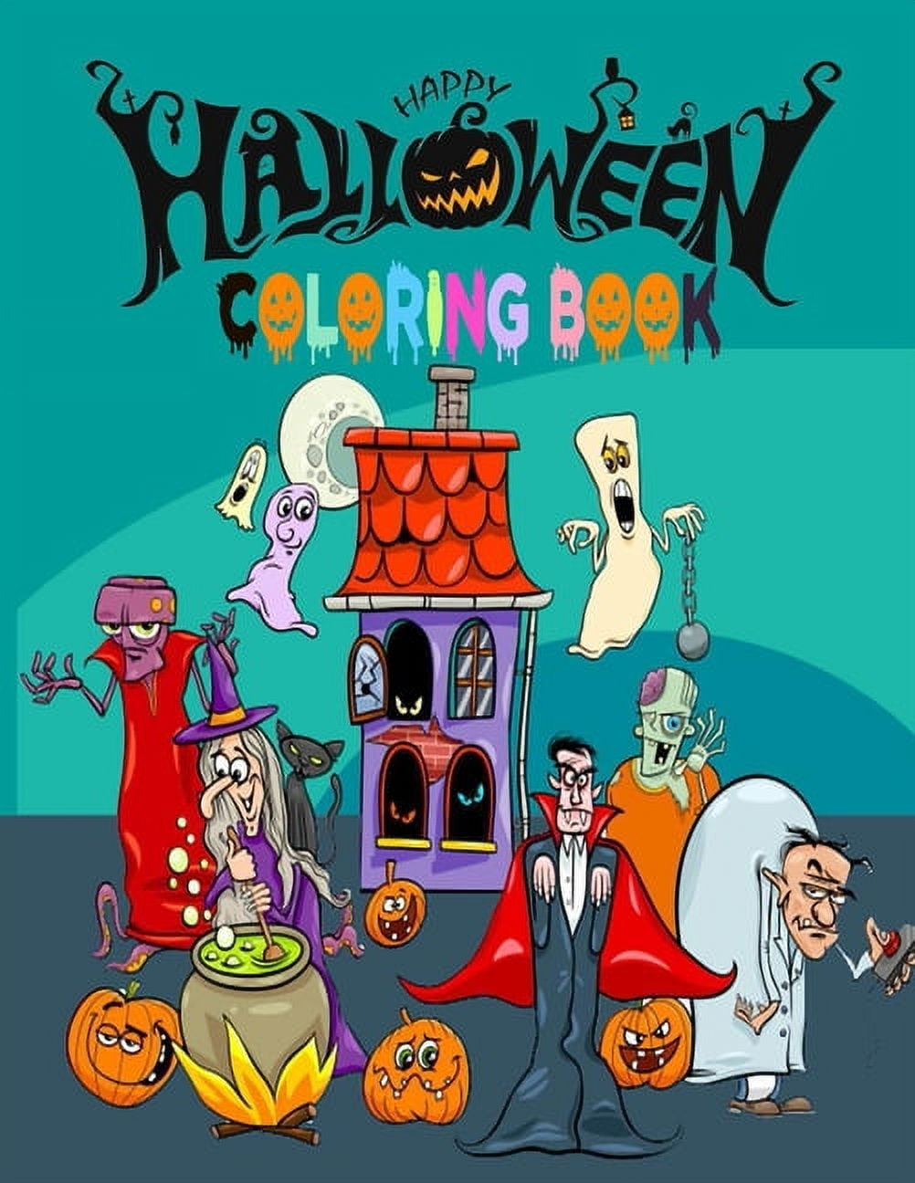 Happy Halloween Coloring Book Halloween zombie, Ghosts, Pumpkins