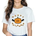 thumbnail image 1 of Happy Halloween Costumes Funny Pumpkins Women T-Shirt, 1 of 3