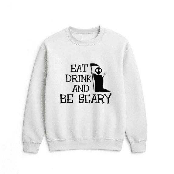 Happy Halloween Creepy Costume Casual Holiday Party Inspired Graphic Sweatshirt, up to size 5XL