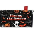 thumbnail image 1 of Happy Halloween Creepy Decorations Black Bat Spider Web with Pumpkin Magnetic Magnetic Mailbox Cover Standard Size 18X21 Letter Box Covers Decor for Outdoor Home Garden, 1 of 1