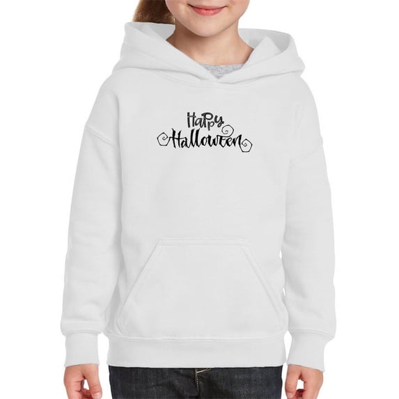 Happy Halloween Creepy Style Hoodie Juniors -Image by Shutterstock, x-Large