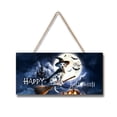 thumbnail image 1 of Happy Halloween Dalmatian Witch Pumpkins Bats Landscape Wood Sign Dog Lover Hanging Wall Home Decor - 13012, 1 of 5