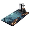 thumbnail image 1 of Happy Halloween Dish Drying Mat 17x31.5 Inch Evil Pumpkin Ghost Kitchen Drying Mat Non Slip Foldable Washable Dishes Plate Glass Dry Draining Pad for Dining Table Coffee Bar, 1 of 4