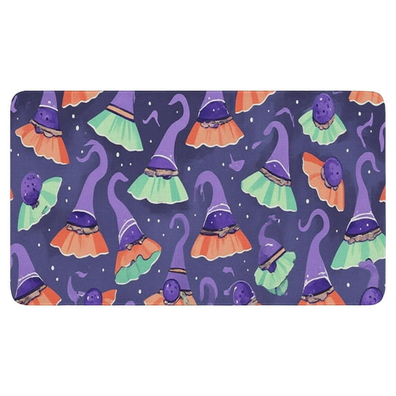 Happy Halloween Doormat,Durable Absorbent Mat 17x30 Inch Ghost Boo Spooky Floor Mats for Room Winter Laundry