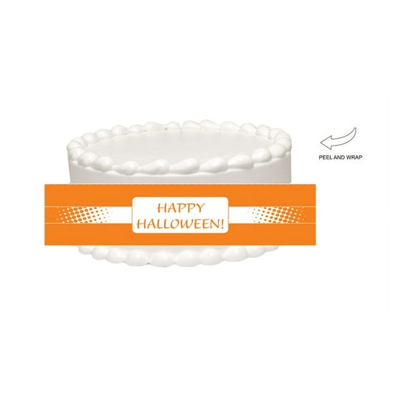 Happy Halloween Edible Cake Side Photo Image Decoration