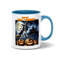 thumbnail image 1 of Happy Halloween English Setter Witch Pumpkins Bats 11oz Accent Two-tone Mug Dog Lover Coffee Tea Cup - 13012, 1 of 5