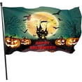 thumbnail image 1 of Happy Halloween Flag Outdoor,dark castle pumpkins bats evil full Moon Garden Flags House Flags Banner Decor For Courtyard Porch Lawn, 1 of 5