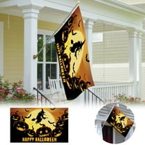 Happy Halloween Flag for Outside 3x5 Ft Halloween Witch Flag Durable Polyester Double Sided Halloween Flag Halloween Scary Pumpkin Flags for Indoor House Outdoor Yard Holiday Banner Decor