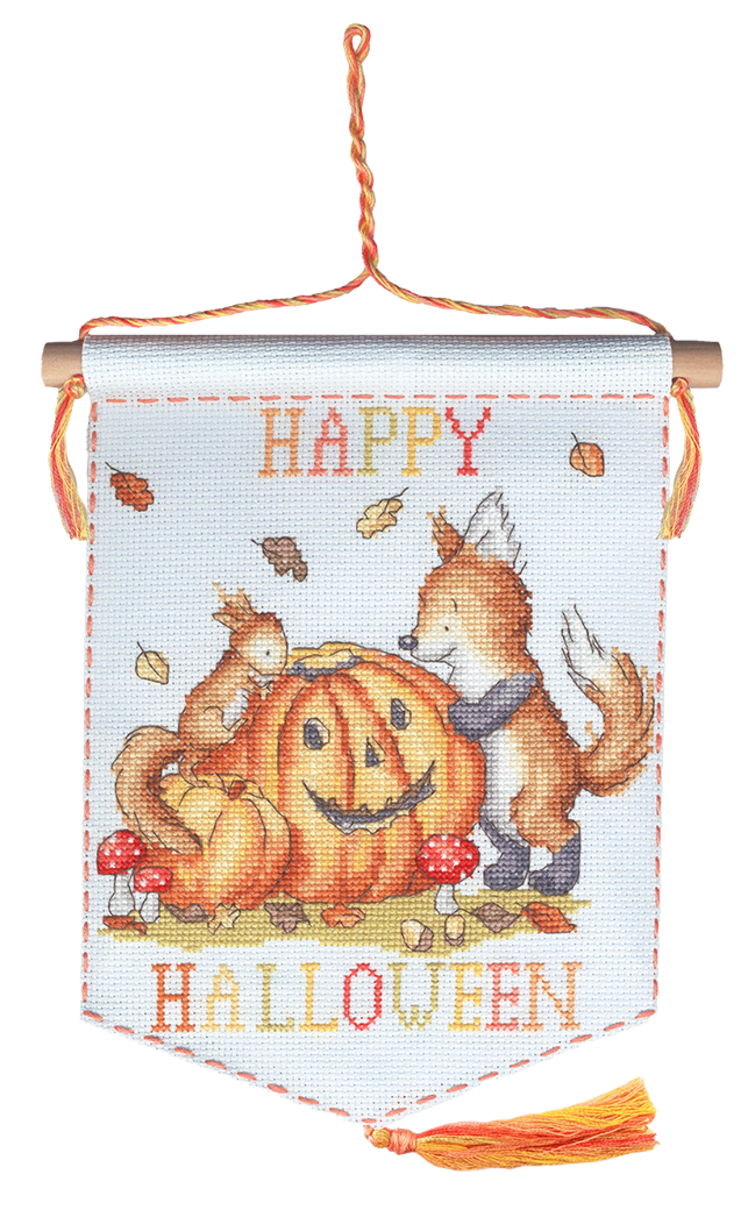 Happy Halloween (Flag) XKG18 Counted Cross Stitch Kit