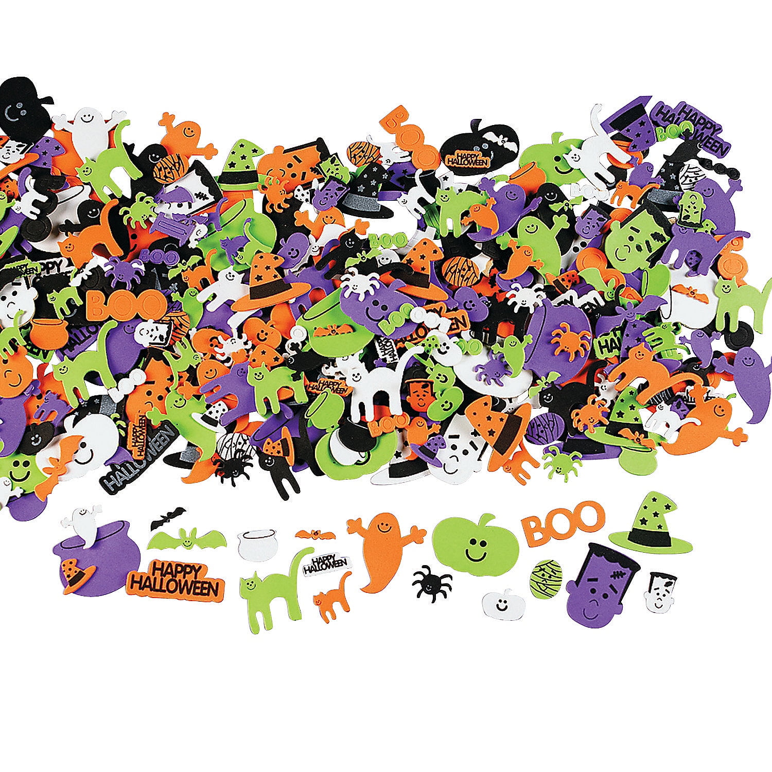 Happy Halloween! Foam Adhesive Shapes Craft Supplies 500 Pieces