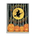 thumbnail image 1 of Happy Halloween Forest Witch Holiday Graphic Art Gray Framed Art Print Wall Art, 1 of 7