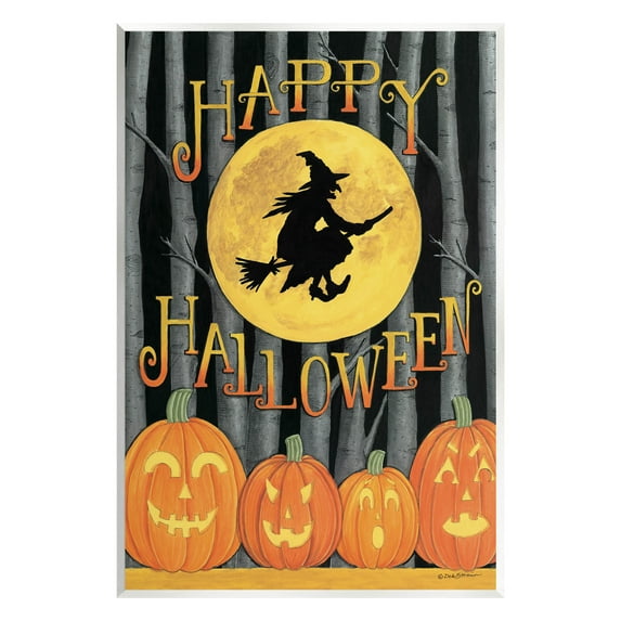 Happy Halloween Forest Witch Holiday Graphic Art Unframed Art Print Wall Art