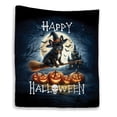 thumbnail image 1 of Happy Halloween French Bulldog Witch Pumpkins Bats Quilt Blanket Dog Lover Gifts Cozy Comforter Throw Blanket - 13012, 1 of 5