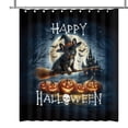 thumbnail image 1 of Happy Halloween French Bulldog Witch Pumpkins Bats Shower Curtain Dog Lover Gifts Waterproof Bathroom Bathtub Curtain - 13012, 1 of 5