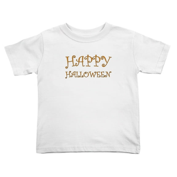 Happy Halloween Funny Toddler T Shirts for Boys Girls (White, Youth L)