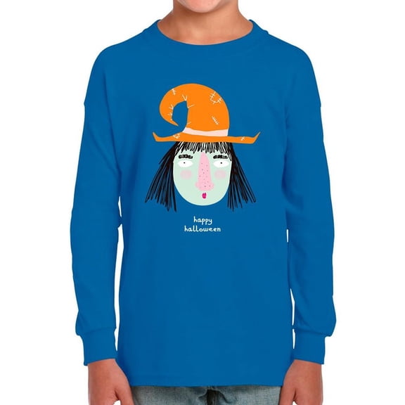 Happy Halloween Funny Witch Long Sleeve Toddler -Image by Shutterstock,  2 Toddler