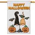 thumbnail image 1 of Happy Halloween Garden Flag Gnome Pumpkin Flags Double Sided Vertical Burlap Yard Outdoor Halloween Decor 28x40 Inch, 1 of 6