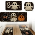 thumbnail image 1 of Happy Halloween Ghost Boo Kitchen Rugs Set of 2, Spooky Polka Dot Kitchen Mats Decor, Funny Holiday Floor Door Mat Home Decorations - 16x24 and 16x47 Inch, 1 of 8