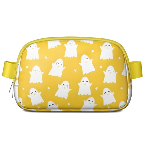 Happy Halloween Ghost Pattern Cute Fanny Packs for Women,Travel Waterproof Crossbody Fanny Bags Waist Purse for Women Anti Theft Adjustable Strap for Running Travel Cycling