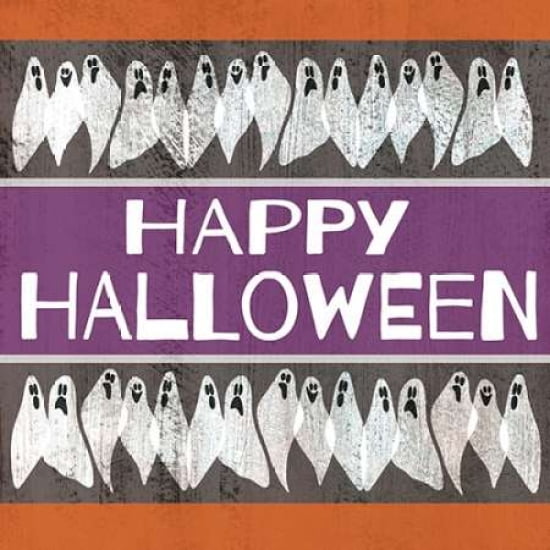 Happy Halloween Ghosts Canvas Art - Shanni Welsh (24 x 24)