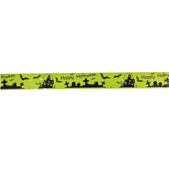 Happy Halloween Graveyard and Haunted House Banner Tape Party Decoration 30 Feet