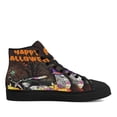 thumbnail image 1 of Happy Halloween HairStaylists High Top Canvas Shoes Sneakers Black Size 12, 1 of 7