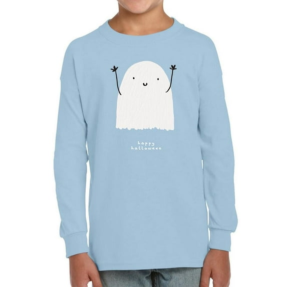 Happy Halloween Happy Ghost Long Sleeve Toddler -Image by Shutterstock, 4 Toddler