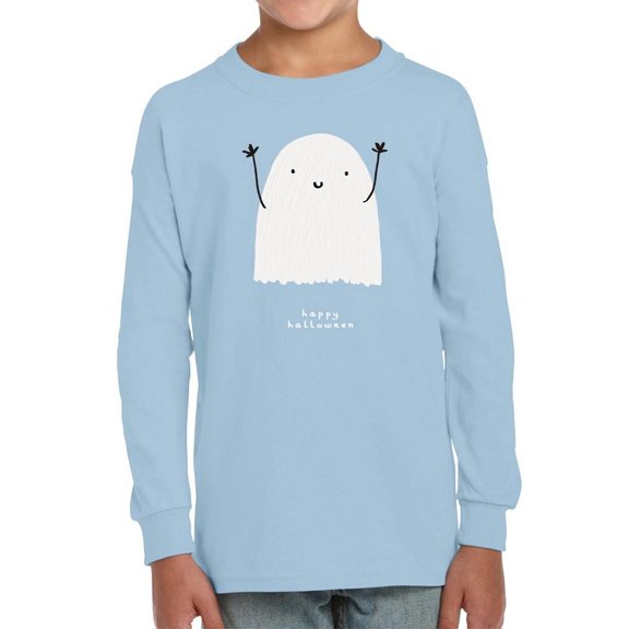 Happy Halloween Happy Ghost Long Sleeve Toddler -Image by Shutterstock, 5 Toddler