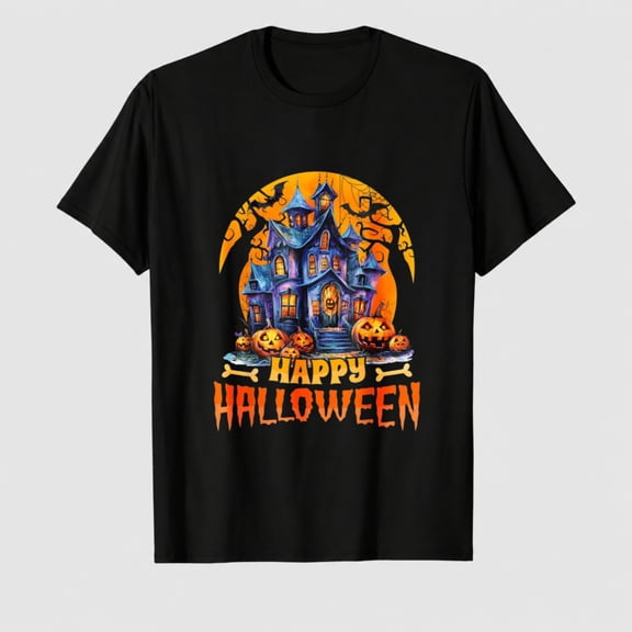 Happy Halloween Haunted House Halloween Costumes Mens T-Shirt